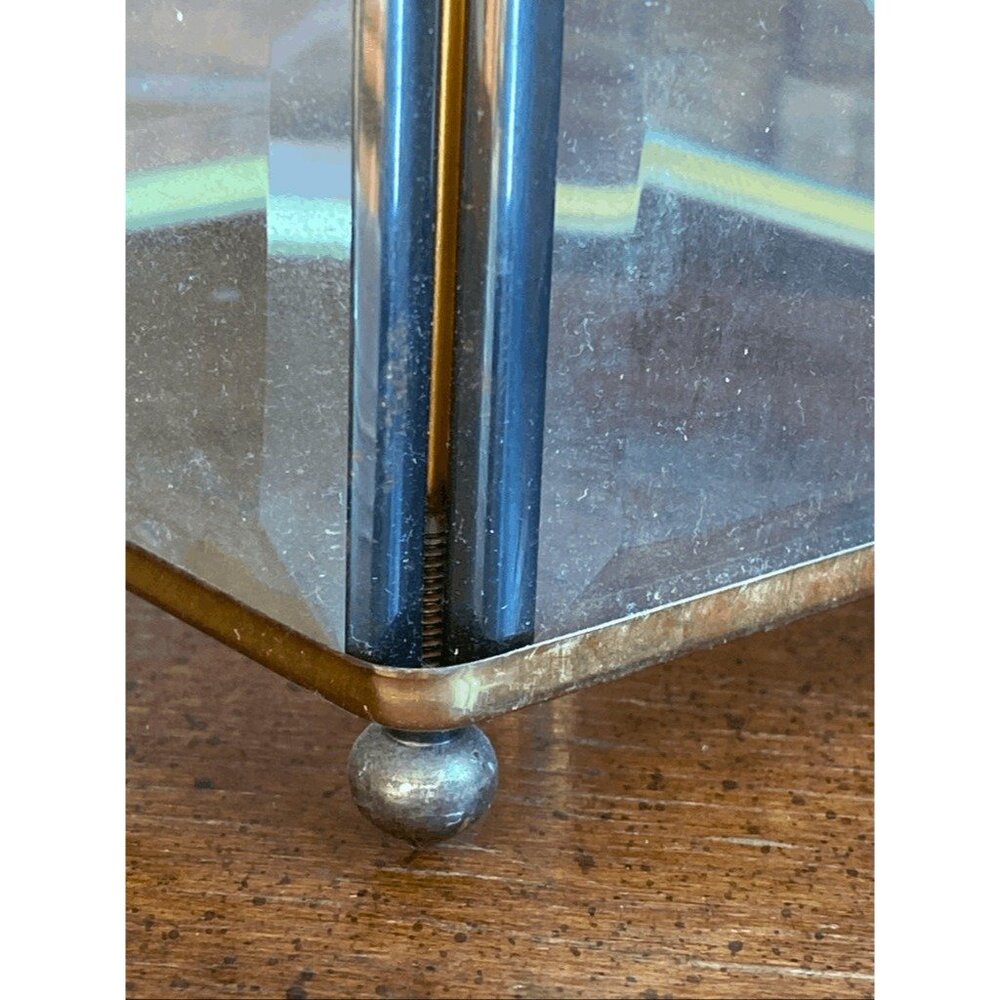 Vintage Mid Century  Etched Wheat Design Glass Light Pendant Flush Mount - Picture 5 of 10